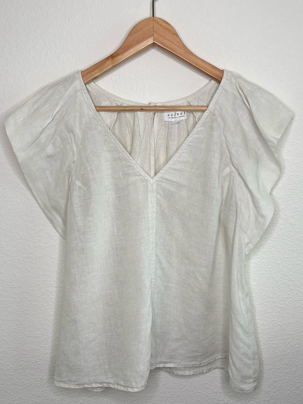 Velvet Graham Spencer Natural Flax Linen Xirena Blouse Top S Neutral Lightweight
